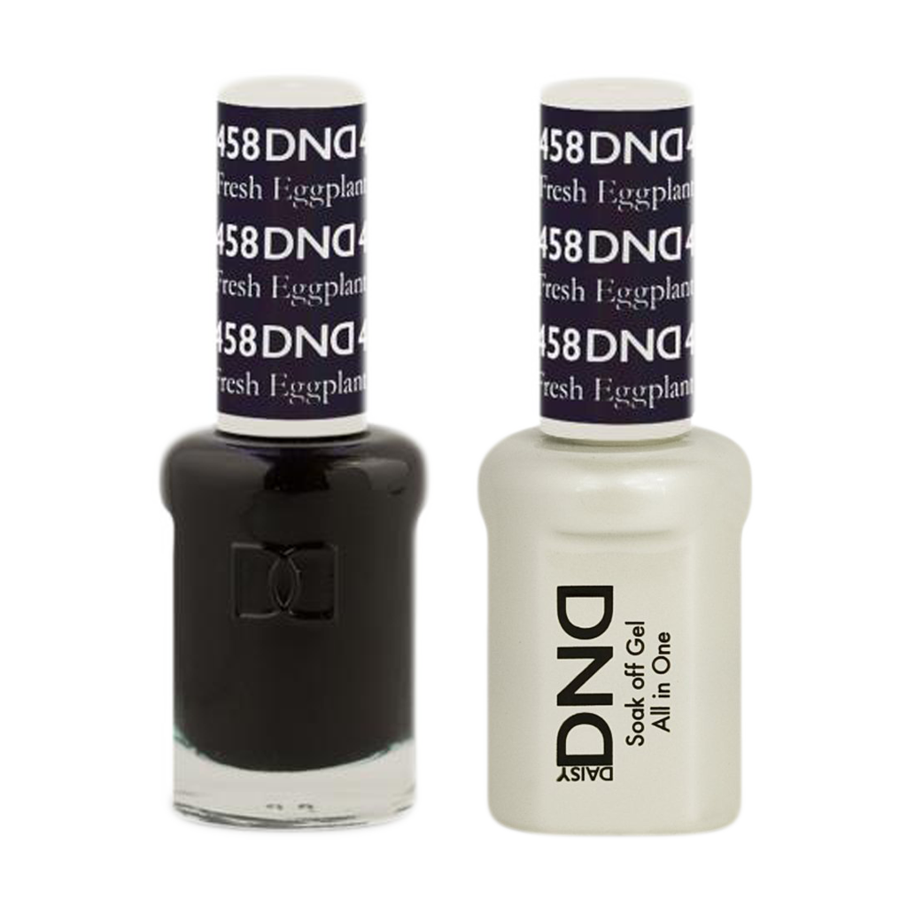 DND Nail Lacquer And Gel Polish, 458, Fresh Eggplant, 0.5oz