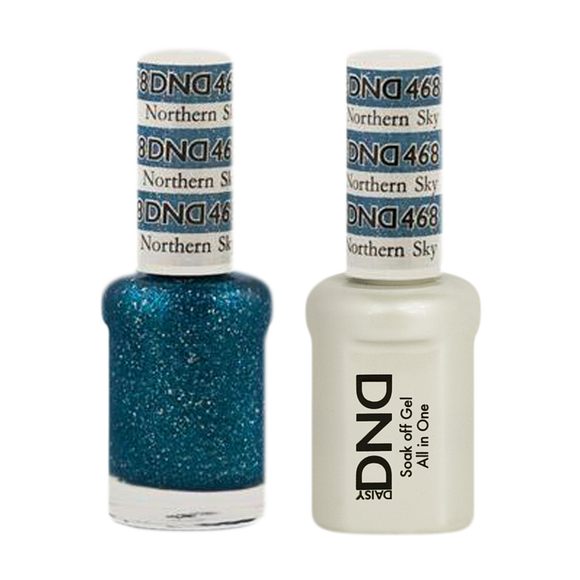 DND Nail Lacquer And Gel Polish, 468, Northern Sky, 0.5oz
