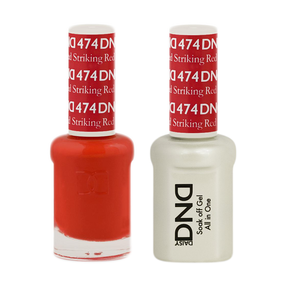 DND Nail Lacquer And Gel Polish, 474, Striking Red, 0.5oz