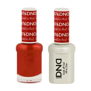 DND Nail Lacquer And Gel Polish, 476, Gold In Red, 0.5oz