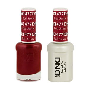 DND Nail Lacquer And Gel Polish, 477, Red Stone, 0.5oz