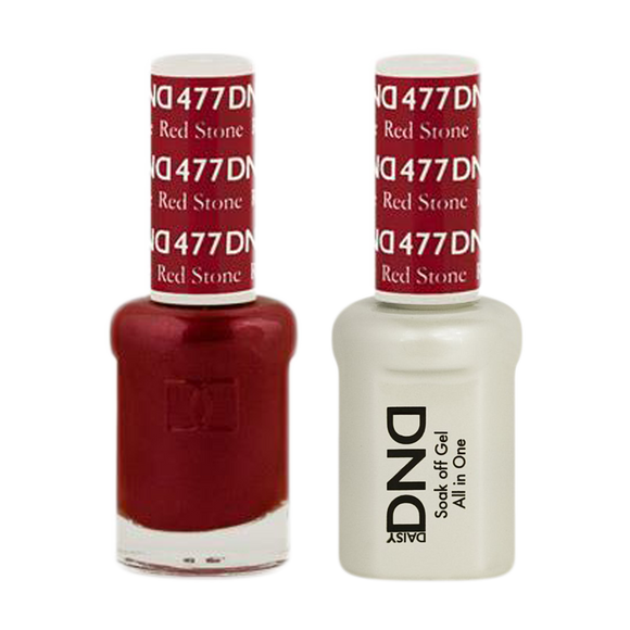 DND Nail Lacquer And Gel Polish, 477, Red Stone, 0.5oz