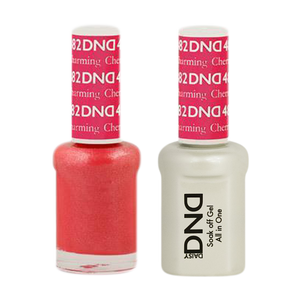 DND Nail Lacquer And Gel Polish, 482, Charming Cherry, 0.5oz