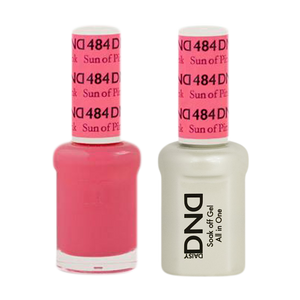 DND Nail Lacquer And Gel Polish, 484, Sun Of Pink, 0.5oz