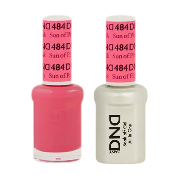 DND Nail Lacquer And Gel Polish, 484, Sun Of Pink, 0.5oz