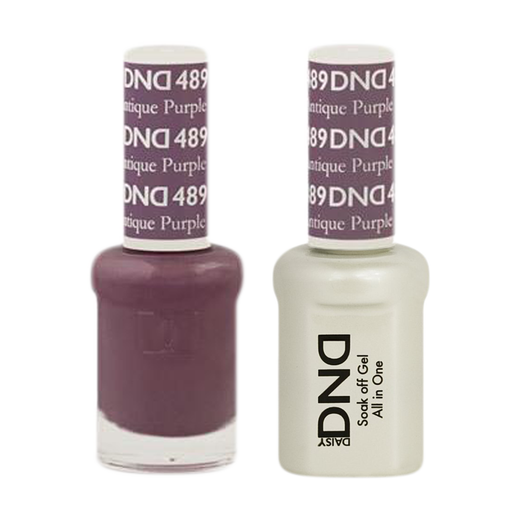 DND Nail Lacquer And Gel Polish, 489, Antique Purple, 0.5oz