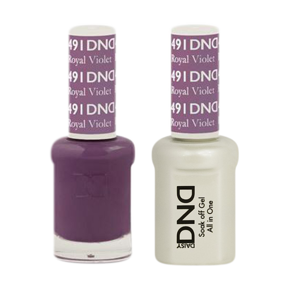 DND Nail Lacquer And Gel Polish, 491, Royal Violet, 0.5oz