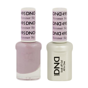 DND Nail Lacquer And Gel Polish, 495, Shimmer Sky, 0.5oz