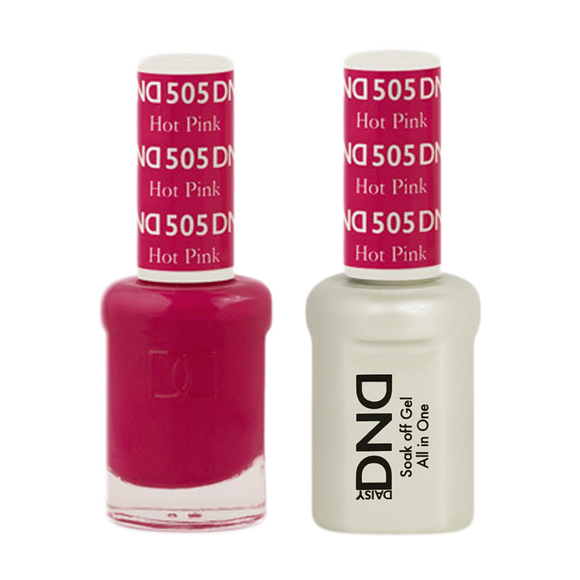 DND Nail Lacquer And Gel Polish, 505, Hot Pink, 0.5oz