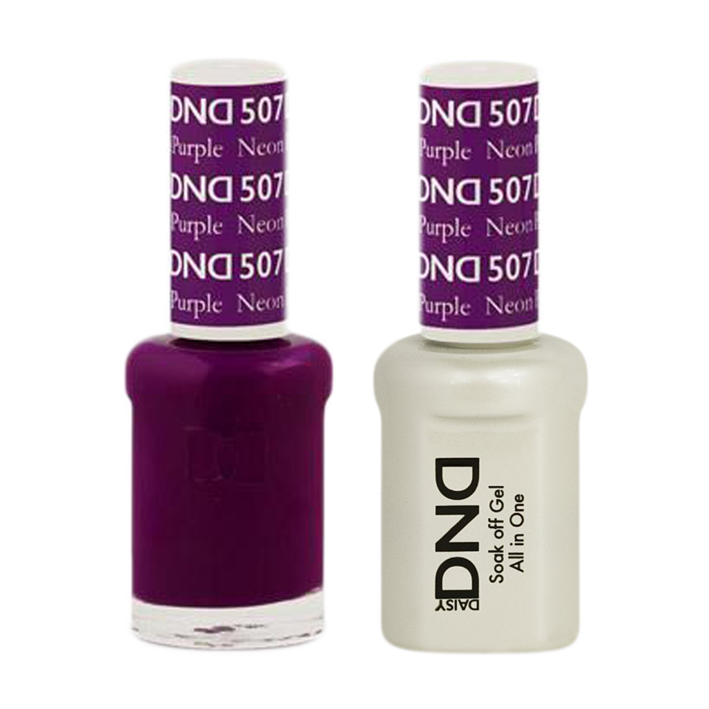 DND Nail Lacquer And Gel Polish, 507, Neon Purple, 0.5oz