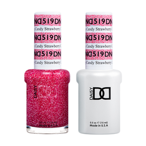 DND Nail Lacquer And Gel Polish, 519, Strawberry Candy, 0.5oz