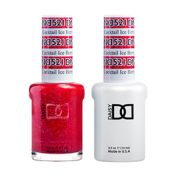 DND Nail Lacquer And Gel Polish, 521, Ice Berry Cocktail, 0.5oz