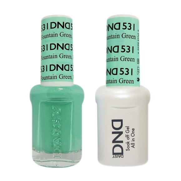 DND Nail Lacquer And Gel Polish, 531, Fountain Green UT, 0.5oz