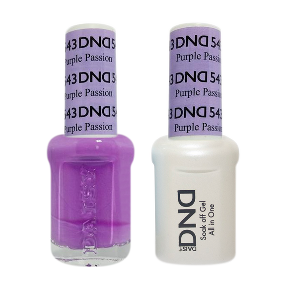 DND Nail Lacquer And Gel Polish, 543, Purple Passion, 0.5oz