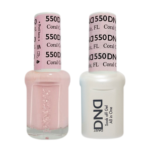 DND Nail Lacquer And Gel Polish, 550, Coral Castle FL, 0.5oz