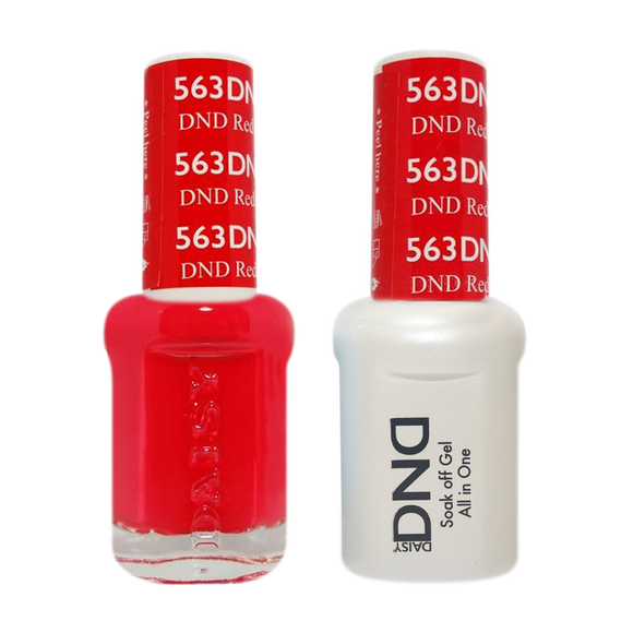 DND Nail Lacquer And Gel Polish, 563, Red, 0.5oz