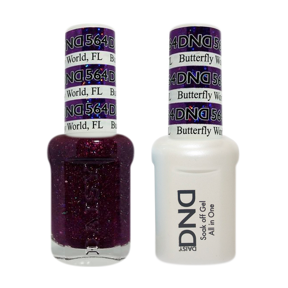 DND Nail Lacquer And Gel Polish, 564, Butterfly World FL, 0.5oz