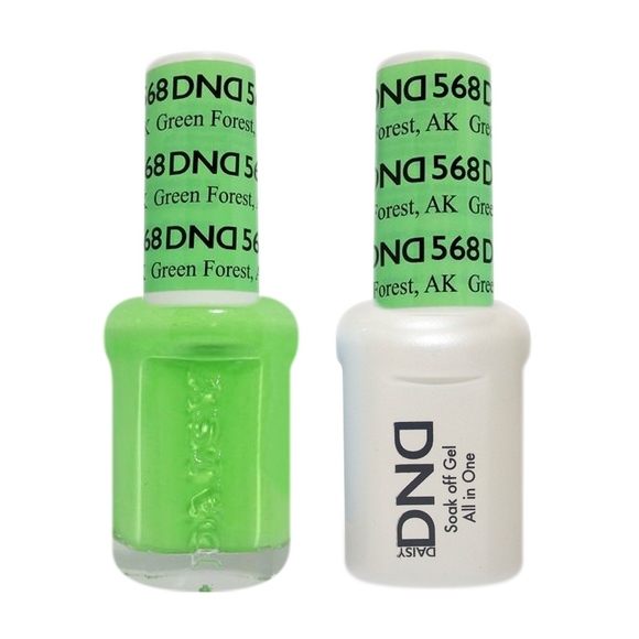 DND Nail Lacquer And Gel Polish, 568, Green Forest AK, 0.5oz