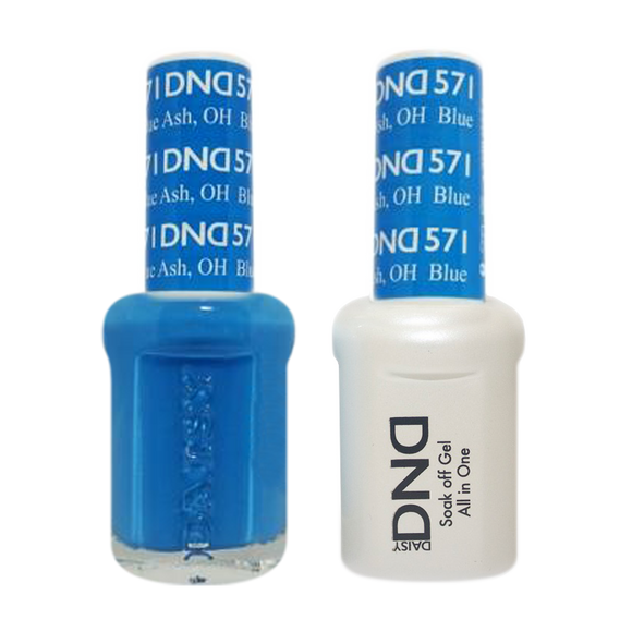 DND Nail Lacquer And Gel Polish, 571, Blue Ash OH, 0.5oz