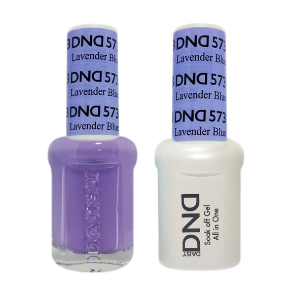 DND Nail Lacquer And Gel Polish, 573, Lavender Blue, 0.5oz