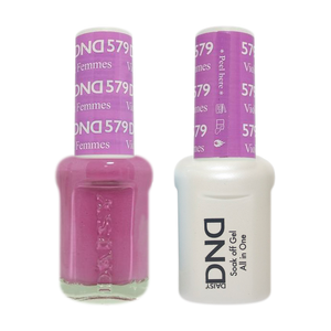 DND Nail Lacquer And Gel Polish, 579, Violet Femmes, 0.5oz