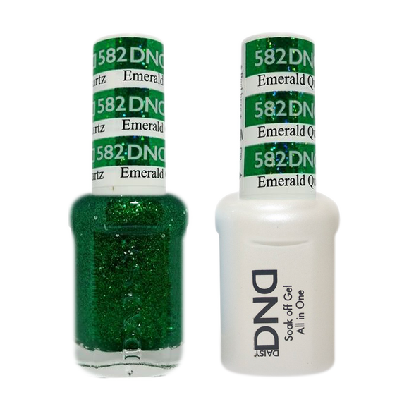 DND Nail Lacquer And Gel Polish, 582, Emerald Quartz, 0.5oz