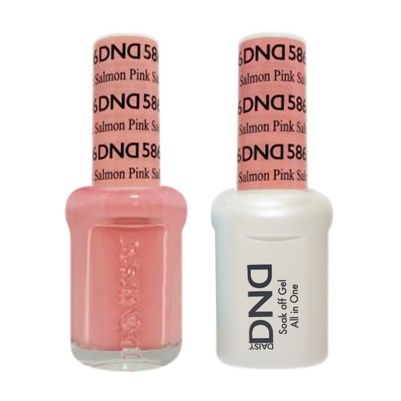 DND Nail Lacquer And Gel Polish, 586, Pink Salmon, 0.5oz