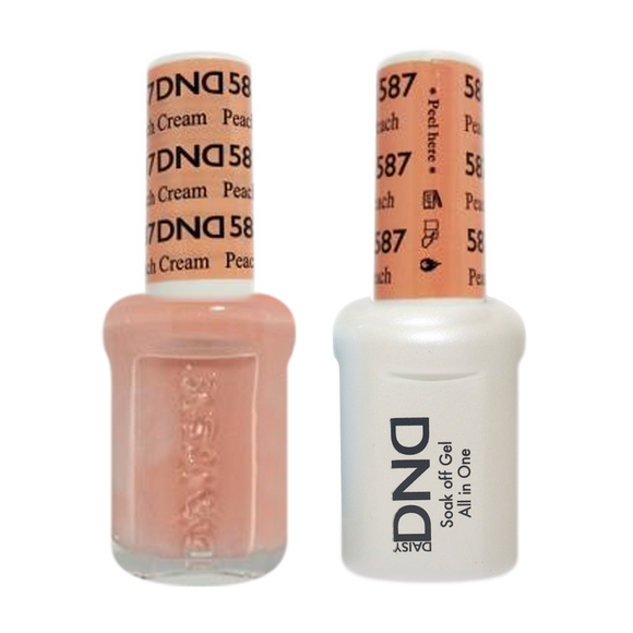 DND Nail Lacquer And Gel Polish, 587, Peach Cream, 0.5oz