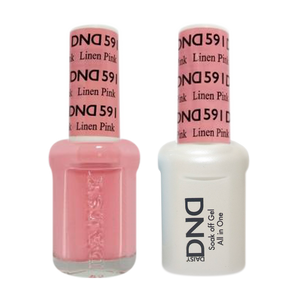 DND Nail Lacquer And Gel Polish, 591, Linen Pink, 0.5oz