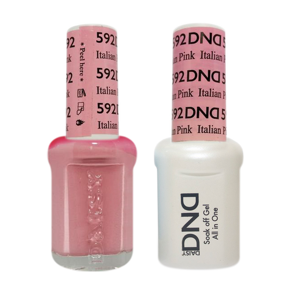 DND Nail Lacquer And Gel Polish, 592, Italian Pink, 0.5oz
