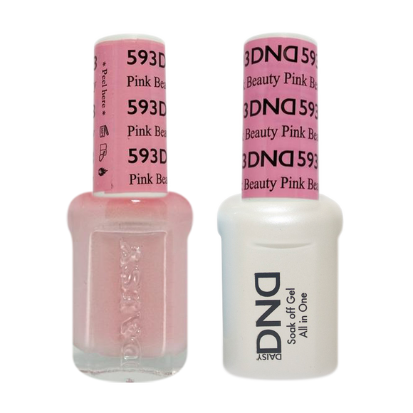 DND Nail Lacquer And Gel Polish, 593, Pink Beauty, 0.5oz