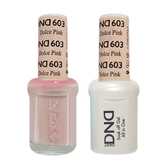 DND Nail Lacquer And Gel Polish, 603, Dolce Pink, 0.5oz