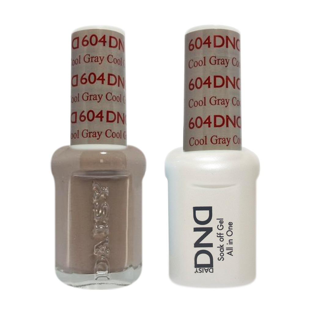 DND Nail Lacquer And Gel Polish, 604, Cool Gray, 0.5oz