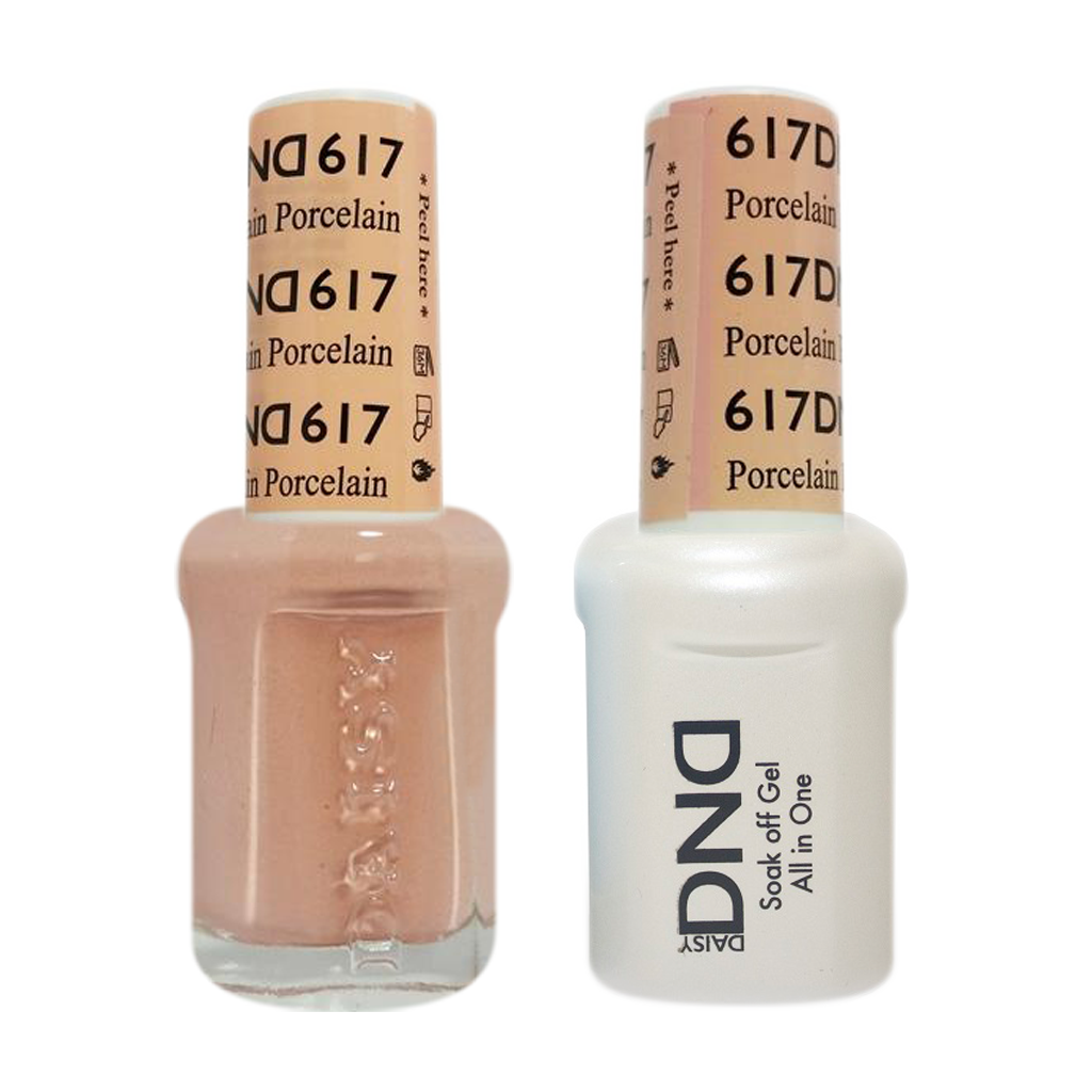 DND Nail Lacquer And Gel Polish, 617, Porcelain, 0.5oz