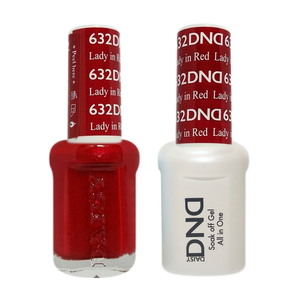 DND Nail Lacquer And Gel Polish, 632, Lady in Red, 0.5oz