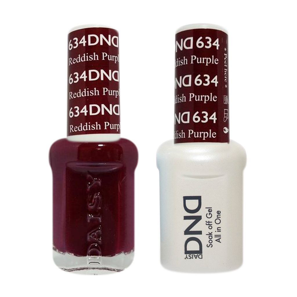 DND Nail Lacquer And Gel Polish, 634, Reddish Purple, 0.5oz