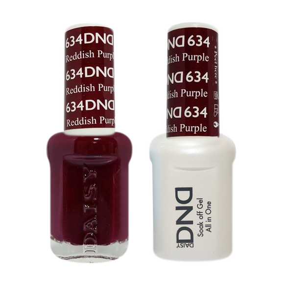 DND Nail Lacquer And Gel Polish, 634, Reddish Purple, 0.5oz