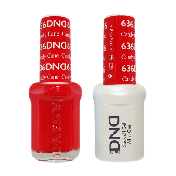 DND Nail Lacquer And Gel Polish, 636, Candy Cane, 0.5oz