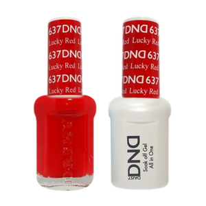 DND Nail Lacquer And Gel Polish, 637, Lucky Red, 0.5oz