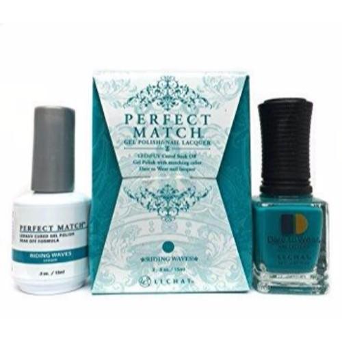 LeChat Perfect Match Nail Lacquer And Gel Polish, PMS175, Riding Waves, 0.5oz