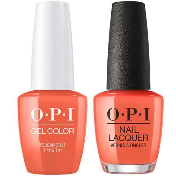 OPI GelColor And Nail Lacquer, A67, Toucan Do If You Try, 0.5oz