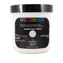 Nugenesis Dipping Powder, Pink & White Collection, AMERICAN WHITE, 16oz