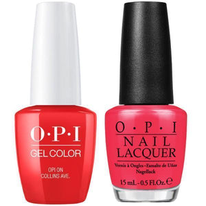 OPI GelColor And Nail Lacquer, B76, OPI On Collins Ave., 0.5oz