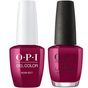 OPI GelColor And Nail Lacquer, B78, Miami Beet, 0.5oz