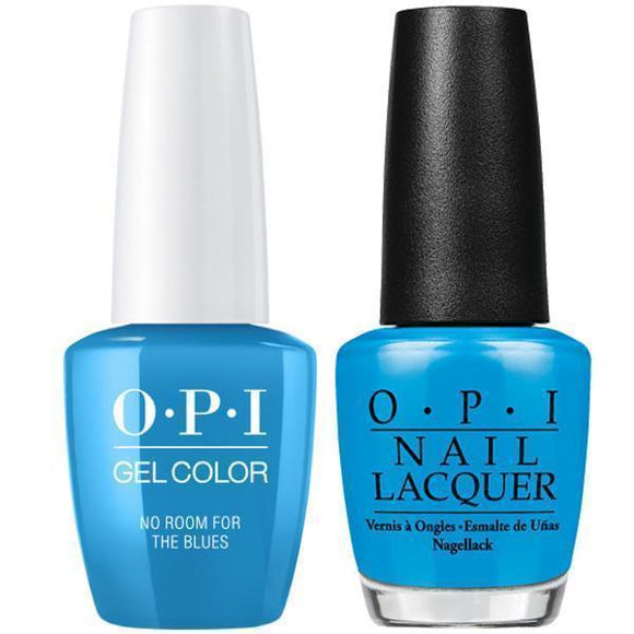 OPI GelColor And Nail Lacquer, B83, No Room For the Blues, 0.5oz