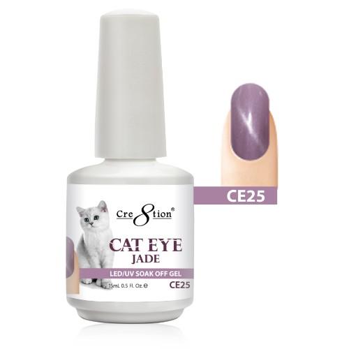 Cre8tion Cat Eye Jade Gel Polish, 0916-0828, 0.5oz, CE25