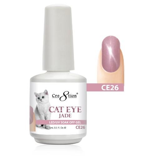 Cre8tion Cat Eye Jade Gel Polish, 0916-0829, 0.5oz, CE26