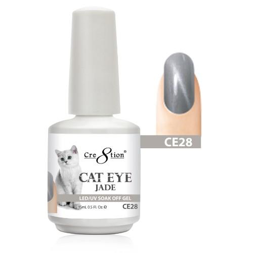 Cre8tion Cat Eye Jade Gel Polish, 0916-0831, 0.5oz, CE28