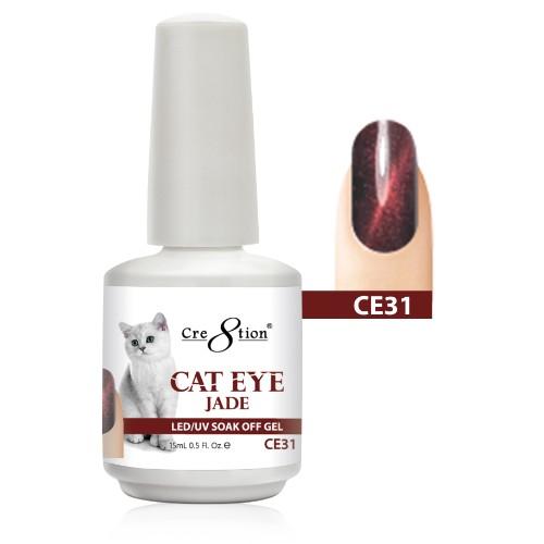 Cre8tion Cat Eye Jade Gel Polish, 0916-0834, 0.5oz, CE31