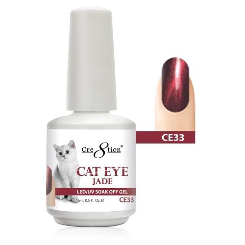 Cre8tion Cat Eye Jade Gel Polish, 0916-0836, 0.5oz, CE33